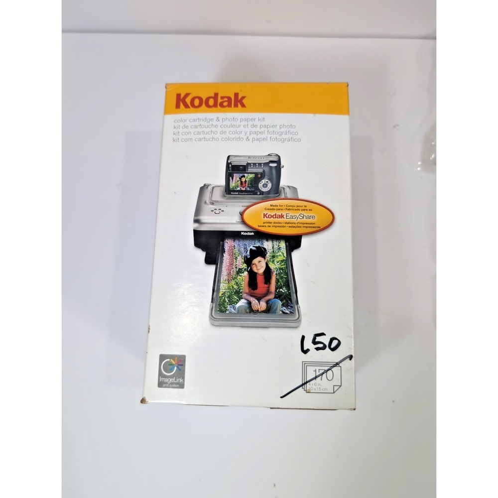 Kodak PH 150 EasyShare ImageLink 5 Color Cartridge 150 Sheets Photo Paper (READ)